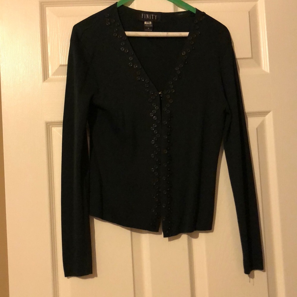 Black Beaded Sweater